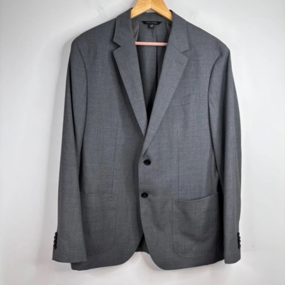 Banana Republic Blazer 44R Slim Fit Wool Suit Jacket Classic Preppy Academia
